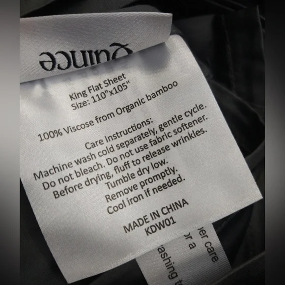 NWT QUINCE Bamboo Sheet Set King Charcoal 7187 - Picture 9 of 13